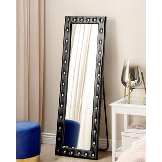 Beliani Standspiegel aus Kunstleder Glamourös ANSOUIS  