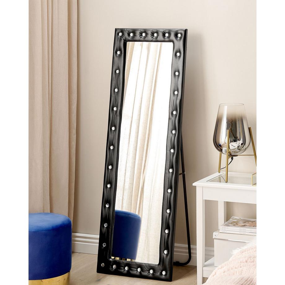 Beliani Miroir sur pied en Cuir PU Glamour ANSOUIS  