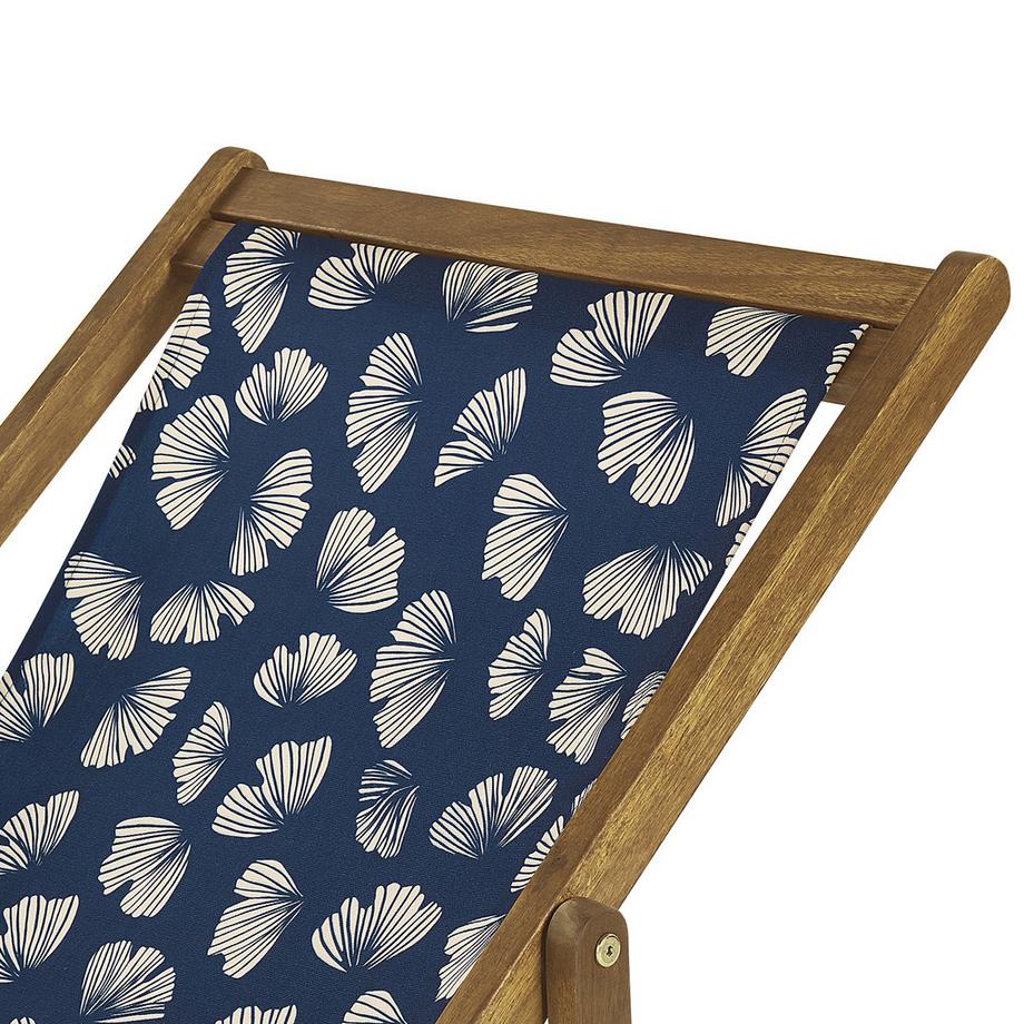 Beliani Set mit 2 klappbaren Liegestühlen aus Stoff  ANZIO  