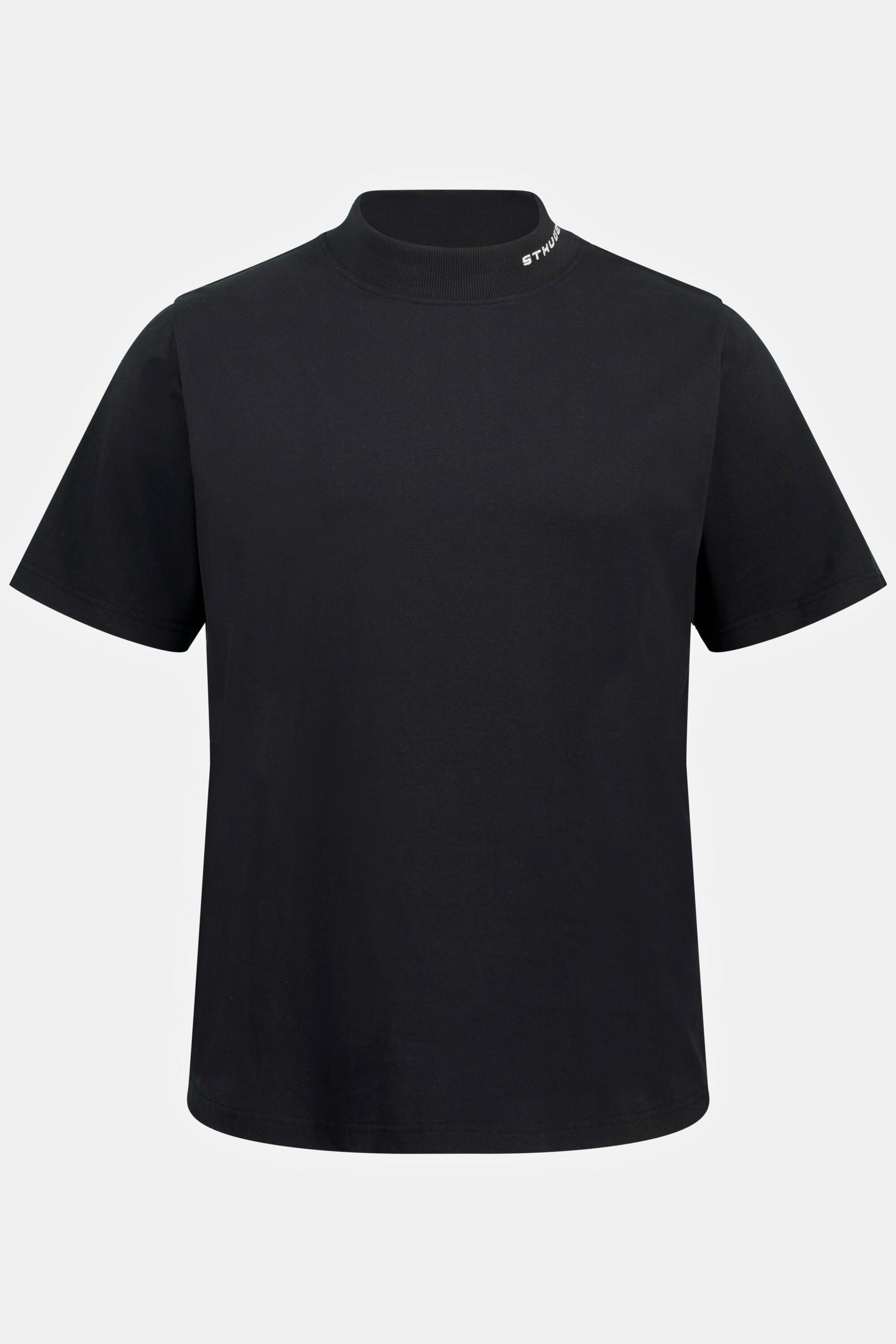 Sthuge  T-shirt STHUGE con mezze maniche e colletto alto nero 