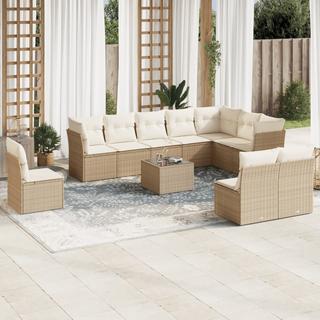 VidaXL set divano da giardino Polirattan  