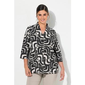 Shirt, Kelchkragen, Classic, V-Ausschnitt, 3/4-Arm