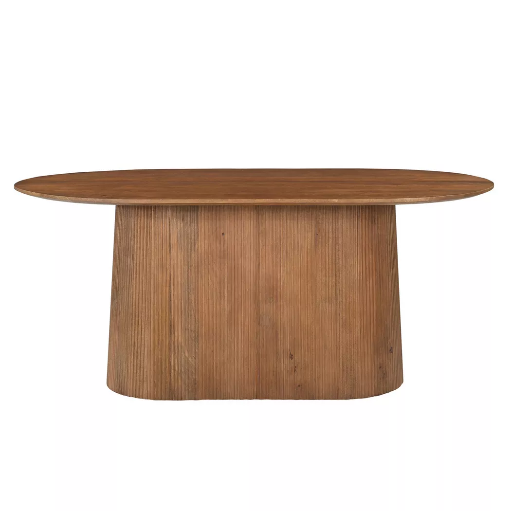 mutoni - Table de salle à manger Luminia nature 180x100, One Size, Marron