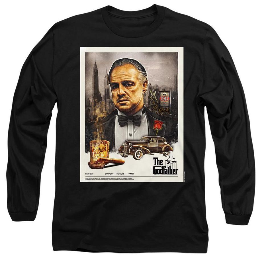 The Godfather T-shirt Stampata a Maniche Lunghe  