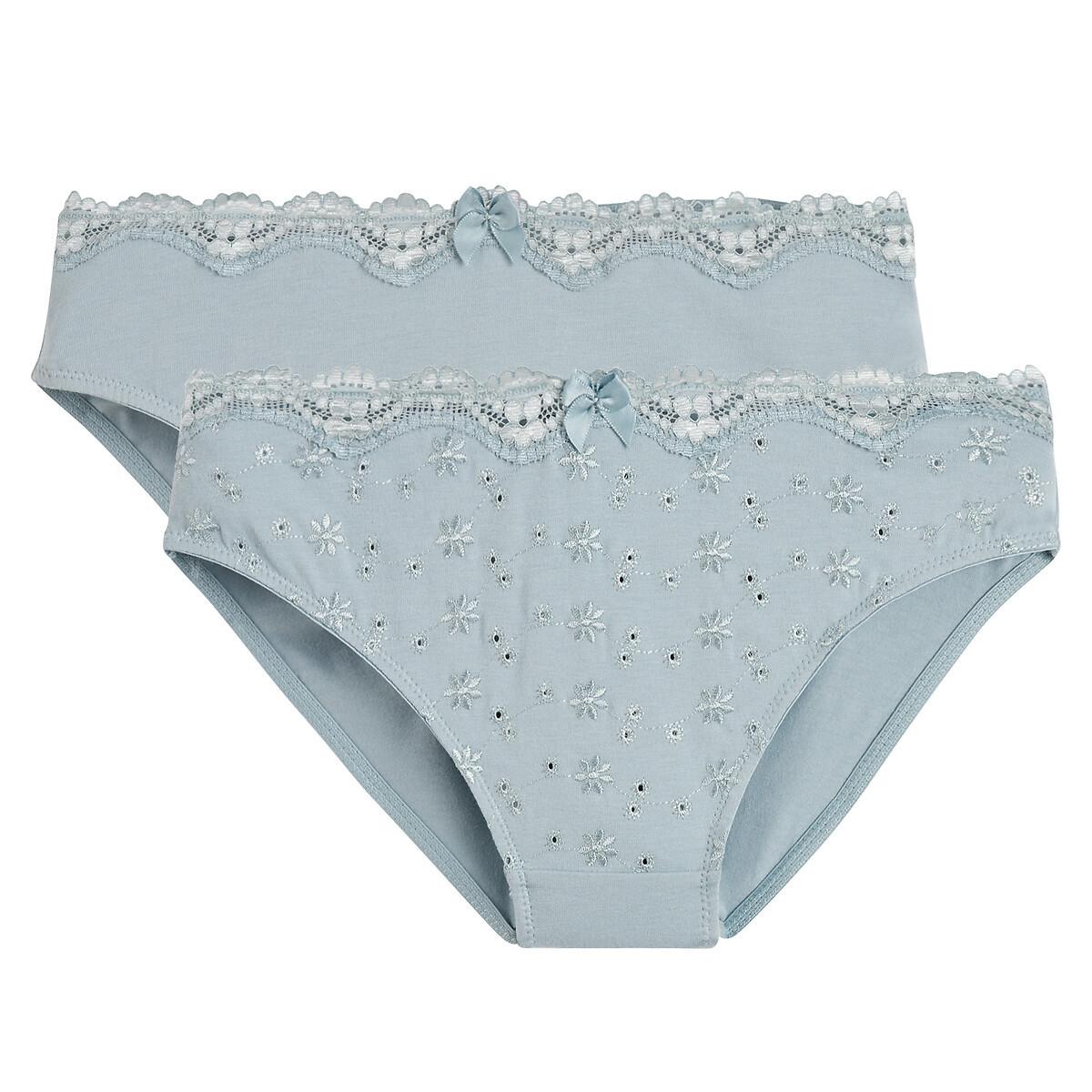 La Redoute Collections  Lot de 2 slips en coton brodé Galya 