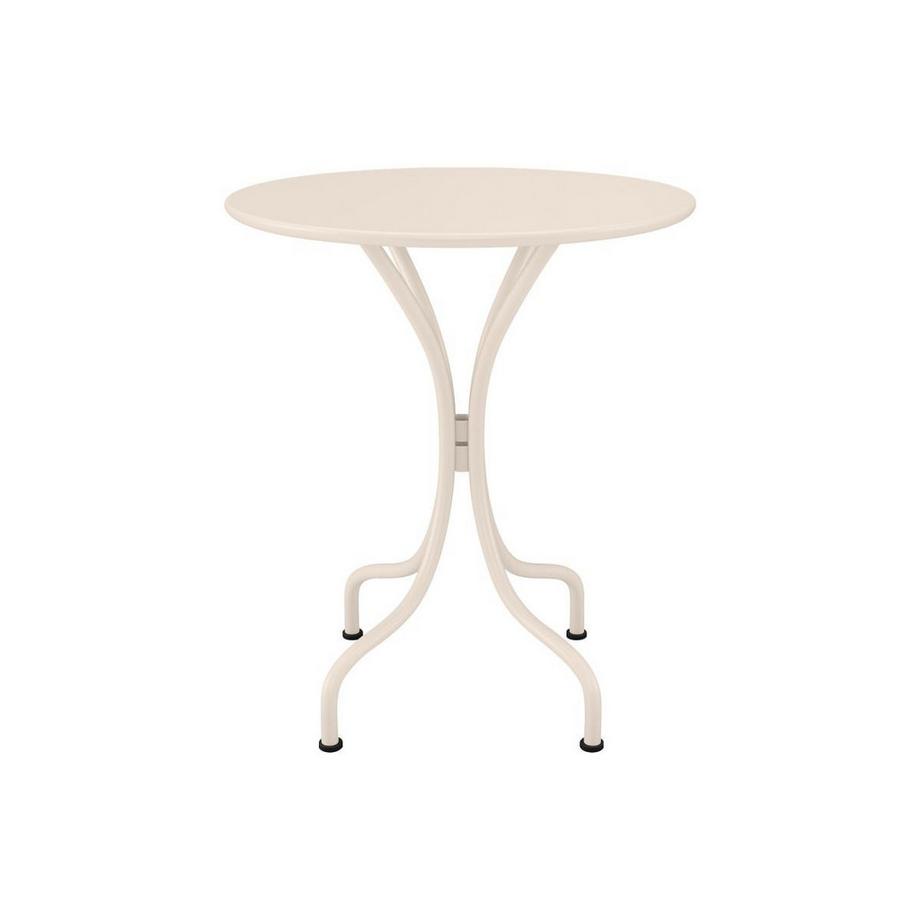 Vente-unique Gartentisch rund - D. 60 cm - Metall - Beige - MIRMANDE von MYLIA  