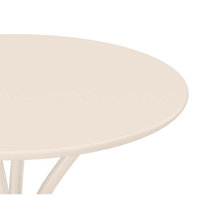 Vente-unique Gartentisch rund - D. 60 cm - Metall - Beige - MIRMANDE von MYLIA  