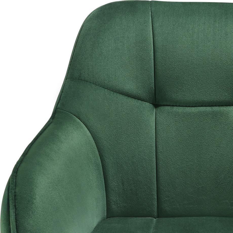 Tectake Chaise de salle à manger MARILYN rembourrée et en velours matelassé  