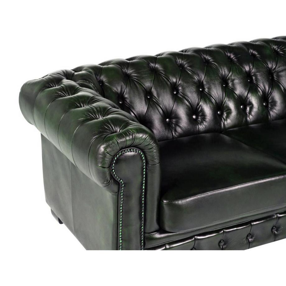 LINEA SOFA Chesterfield Ledersofa 4Sitzer Büffelleder BRENTON  