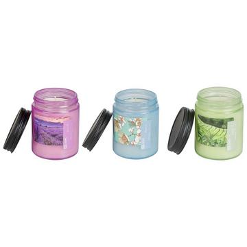 Lot de 3 bougies parfumées en Cire de soja FRUITY BLOOM