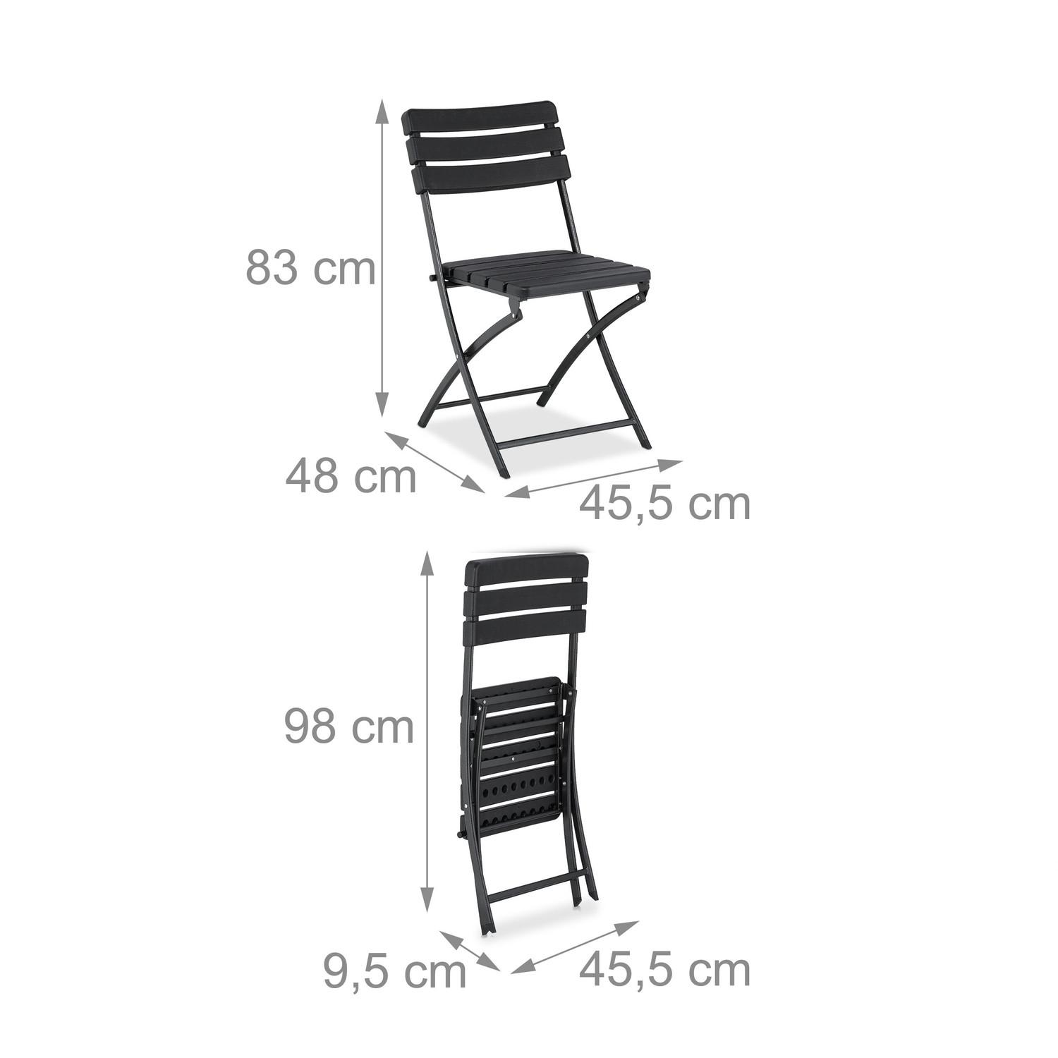 B2X Ensemble de meubles de balcon 3 pièces aspect bois  