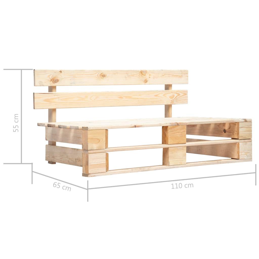 VidaXL panca in pallet Legno di pino impregnato  