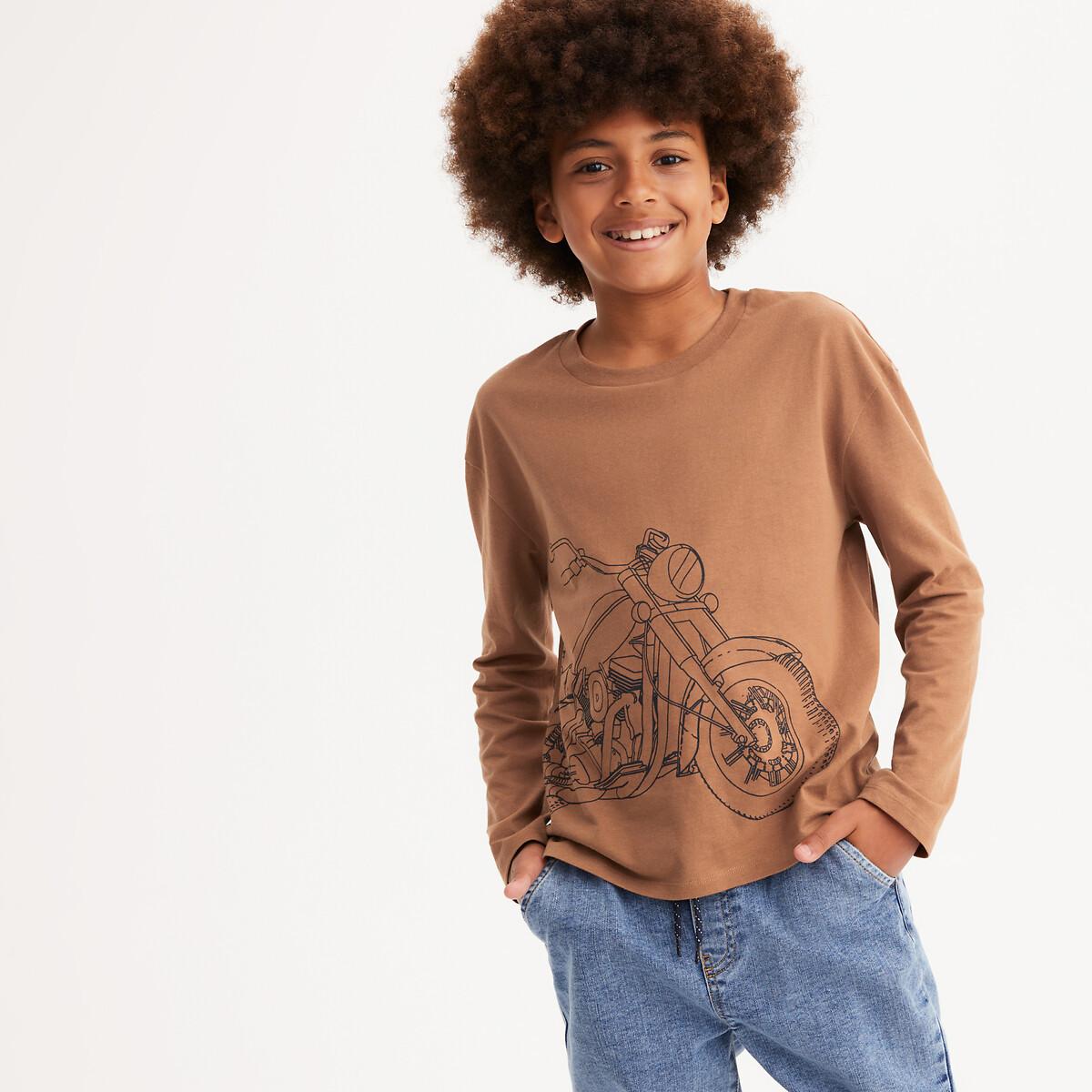 La Redoute Collections  Langarm-Shirt mit Motorradmotiv 