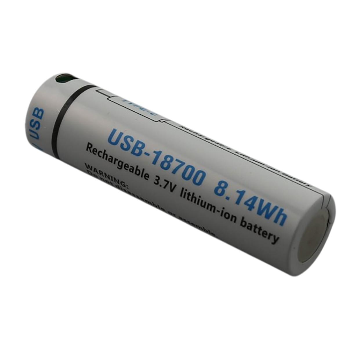 Avizar  18650 Batteria agli ioni di litio compatibile da 3,7V 2200mAh con porta ricaricabile USB-C 