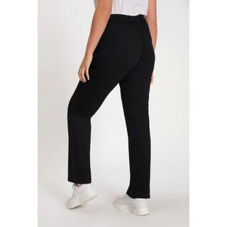 Ulla Popken  Pantaloni basic elasticizzati modello Mony in tessuto che non sbiadisce con taglio della gamba leggermente affusolato 