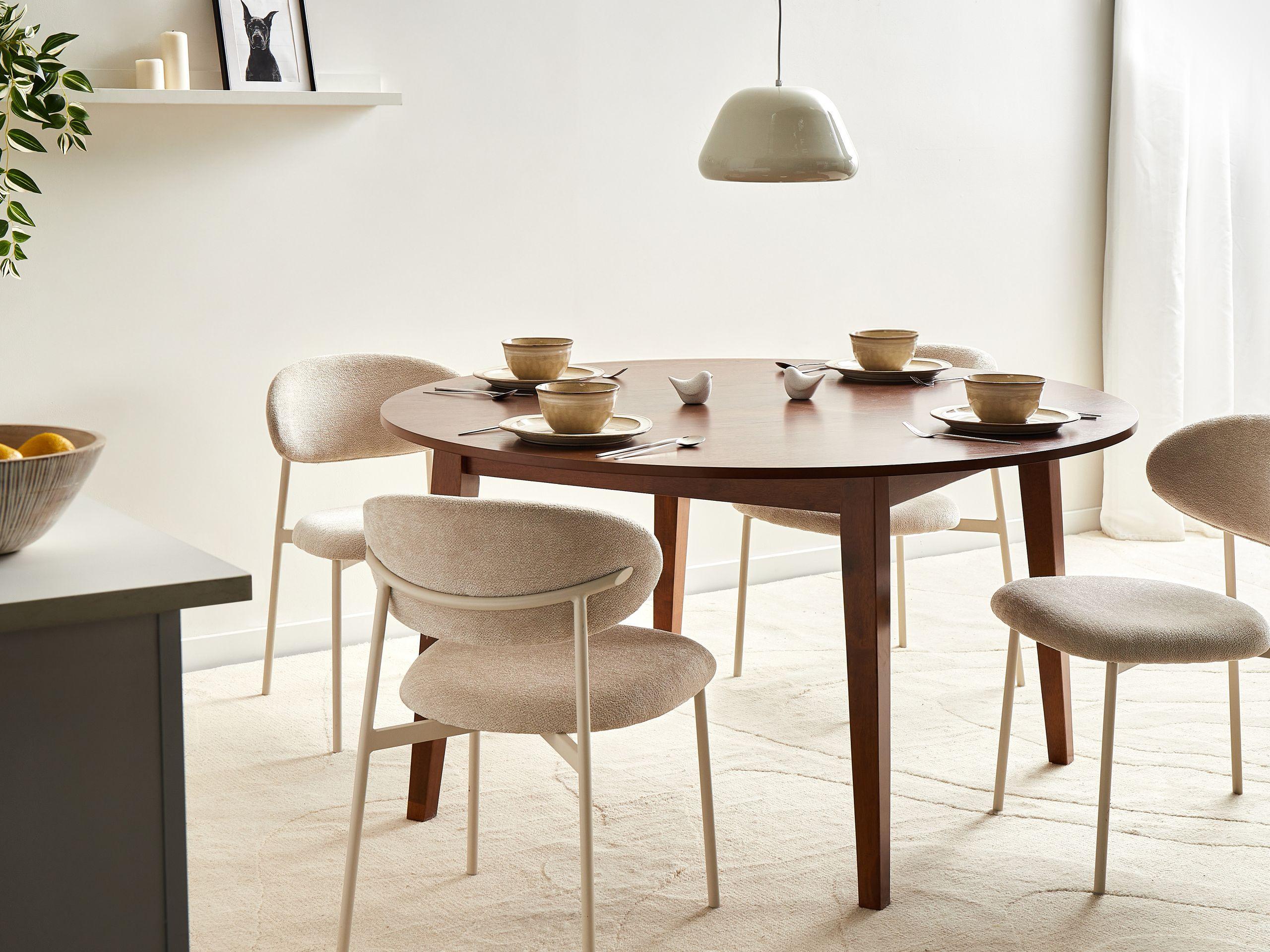 Beliani Tavolo da pranzo en Fibra a media densità (MDF) Moderno HUNTLEY  