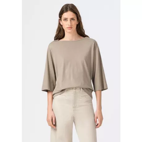 HALLHUBER  Oversize-Shirt in Baumwoll-Tencel™-Qualität mit Kimonoärmeln Beige