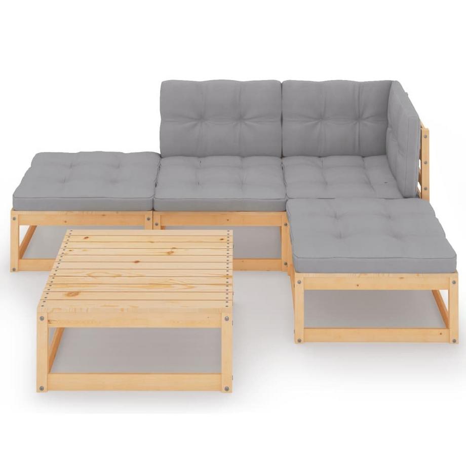 VidaXL Ensemble de salon de jardin bois de pin  