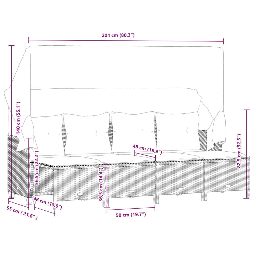 VidaXL Garten sofagarnitur poly-rattan  