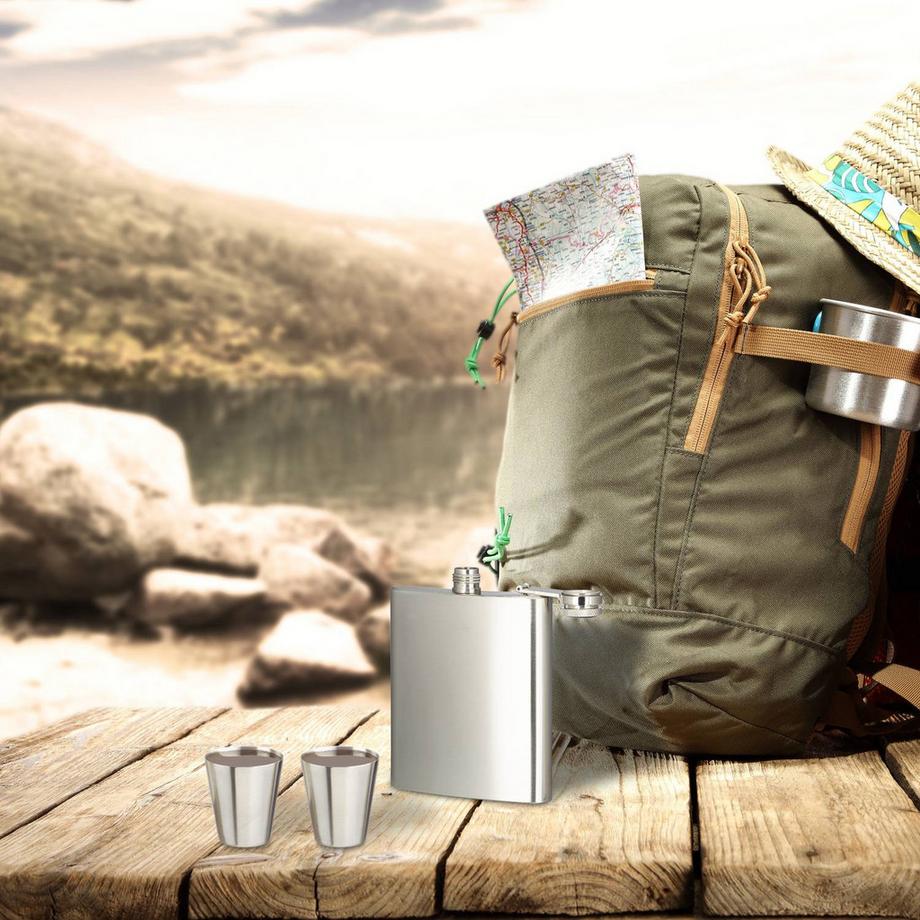 B2X  Set di 7 bottiglie con beccuccio in acciaio inox 