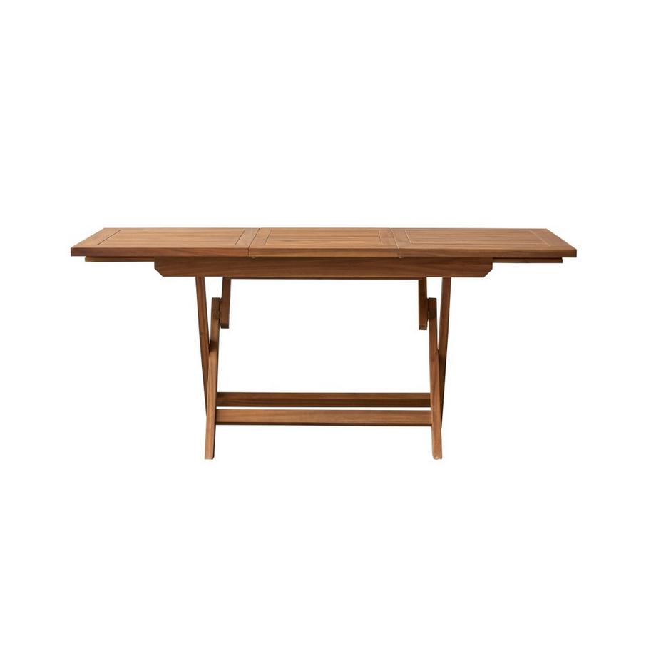 Tavolo da giardino pieghevole in legno massello di acacia con prolunga 4-6 persone Capri