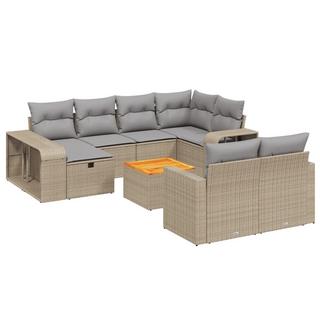 VidaXL set divano da giardino Polirattan  