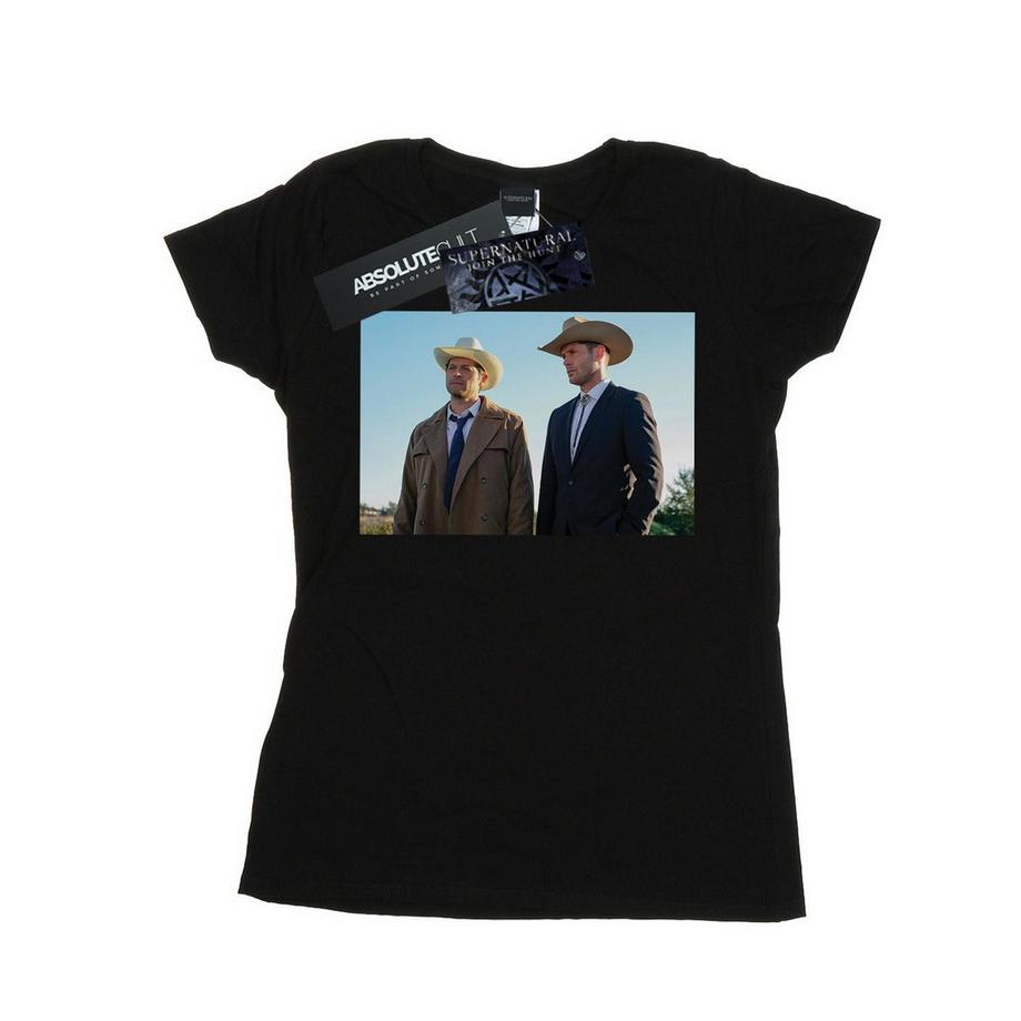 Supernatural Stetson Grafikdruck Kurzarm T-Shirt  