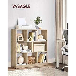 Pricenet Libreria moderna in rovere con ripiani chiusi e armadietti aperti  