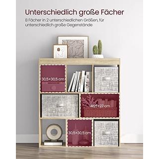 Pricenet Libreria moderna in rovere con ripiani chiusi e armadietti aperti  