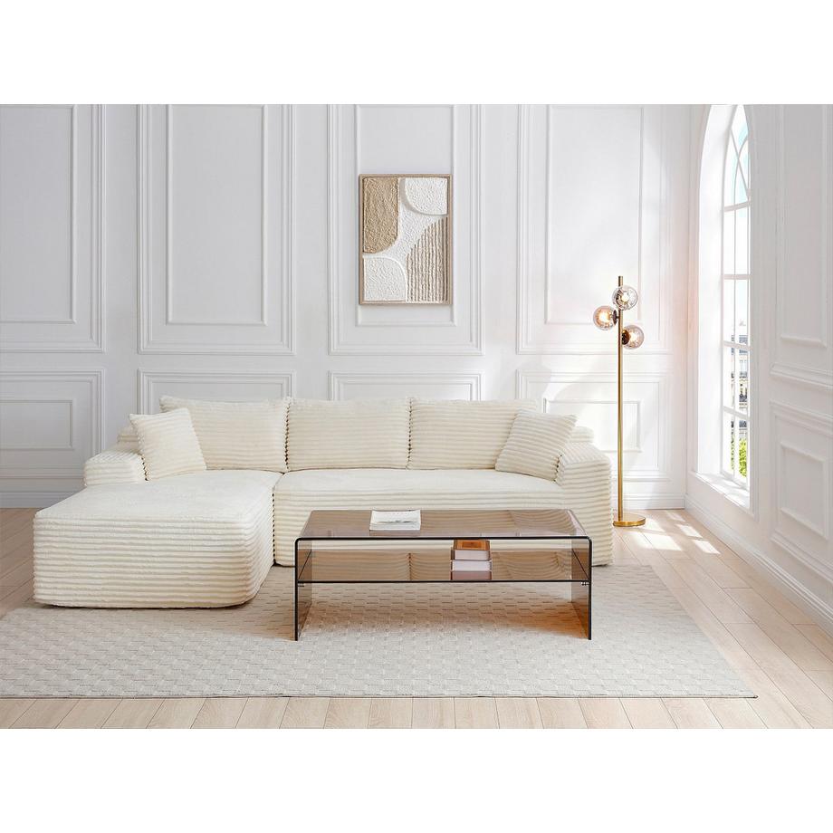 Vente-unique Table basse fixe verre trempé STILEOS  