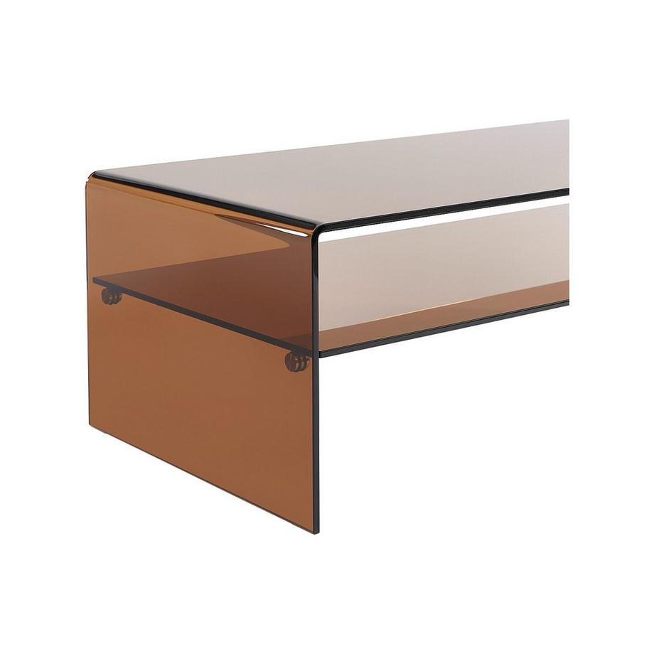 Vente-unique Table basse fixe verre trempé STILEOS  