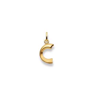 MUAU Schmuck  Pendentif lettre C or jaune 750, 20x10mm 