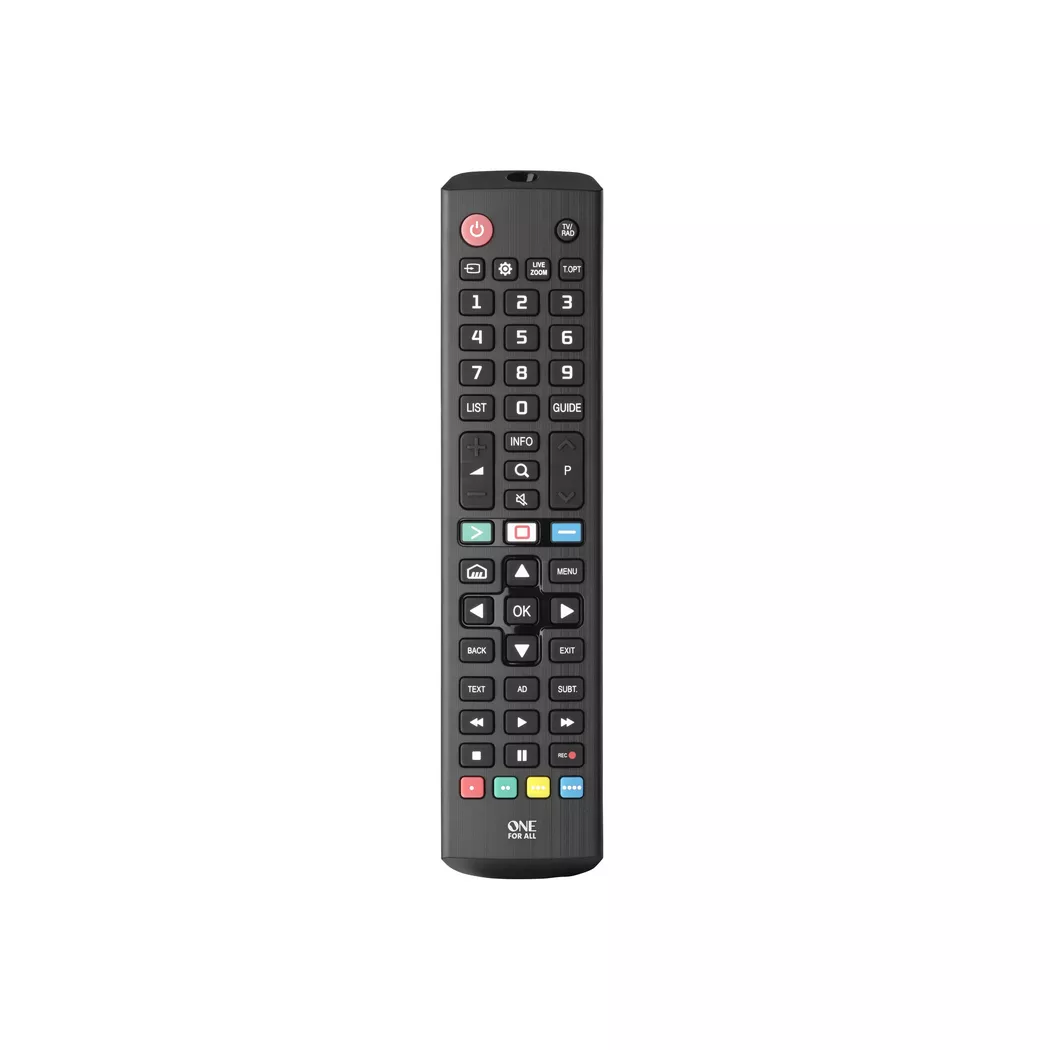 One For All -  TV Replacement Remotes URC4911 Fernbedienung IR Wireless Drucktasten, Schwarz