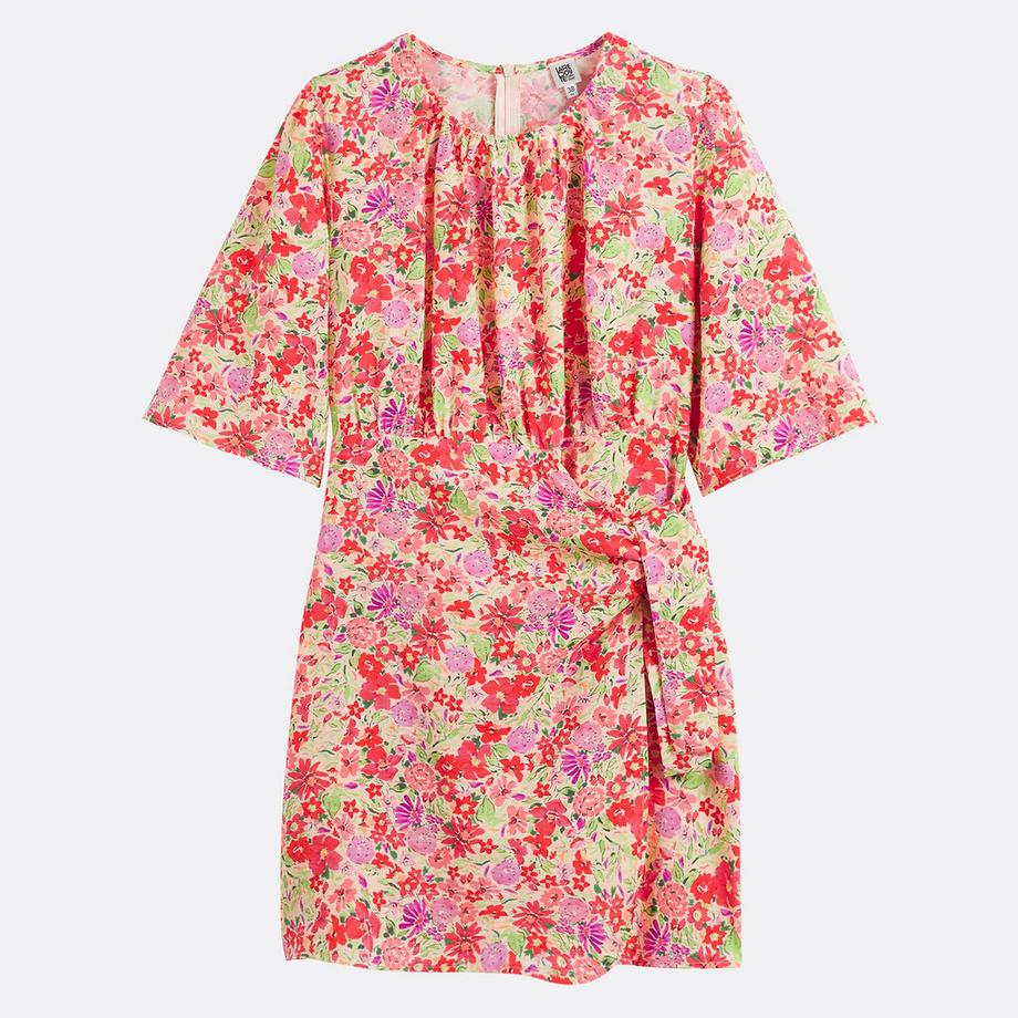 La Redoute Collections Kurzes Kleid mit kurzen Ärmeln und Blumenprint  