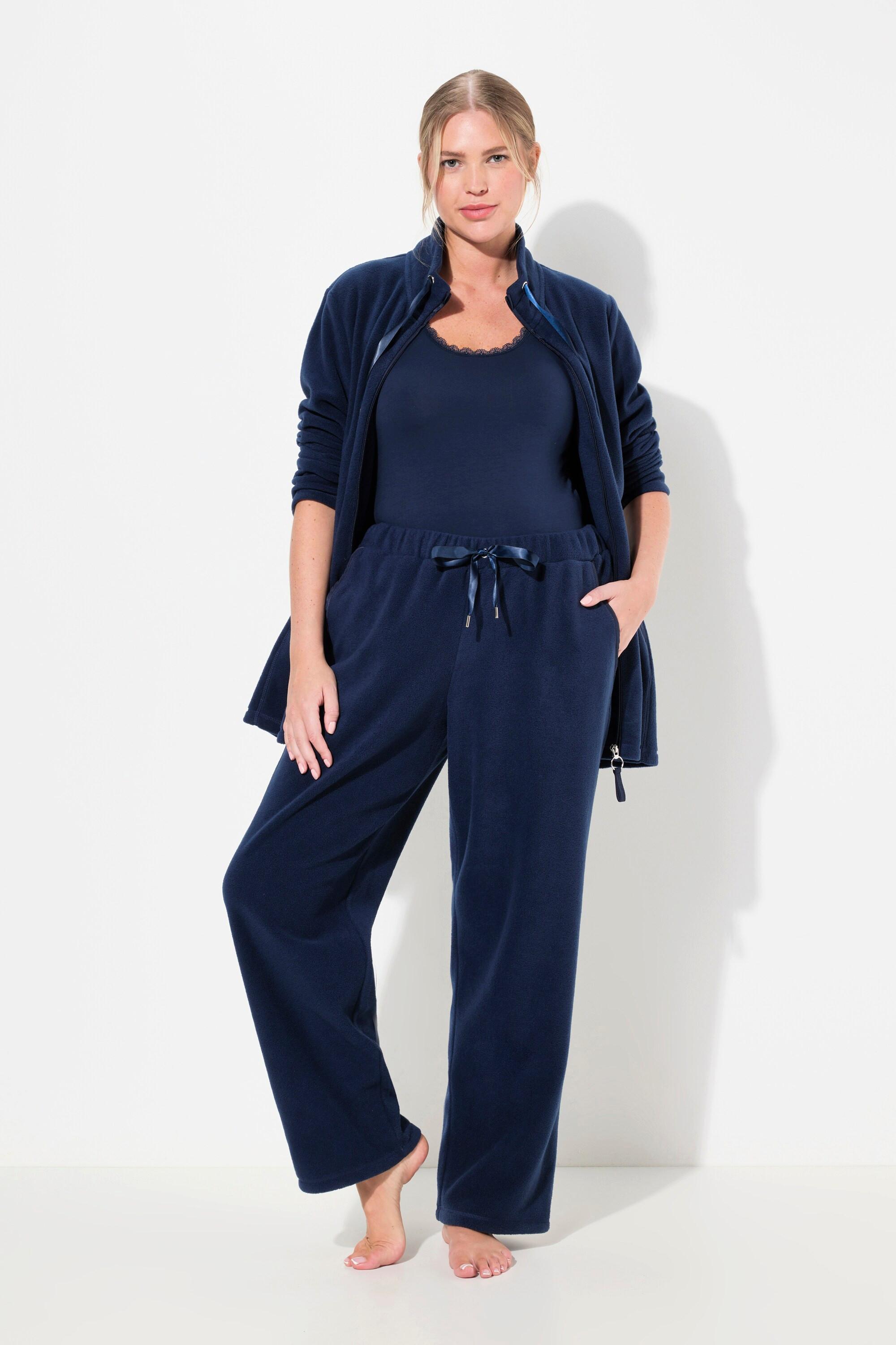 Ulla Popken  Pantalon d'intérieur en polaire, jambes slim, taille élastique 