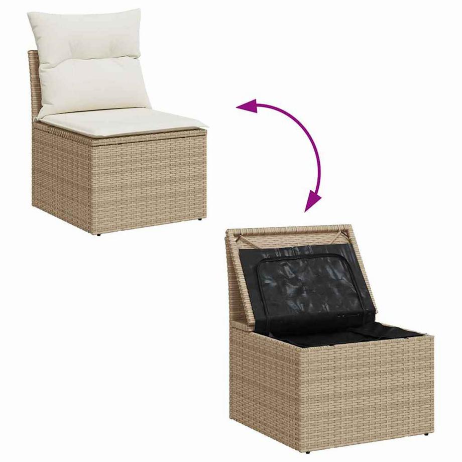 VidaXL Set Lounge da Giardino Polyrattan  
