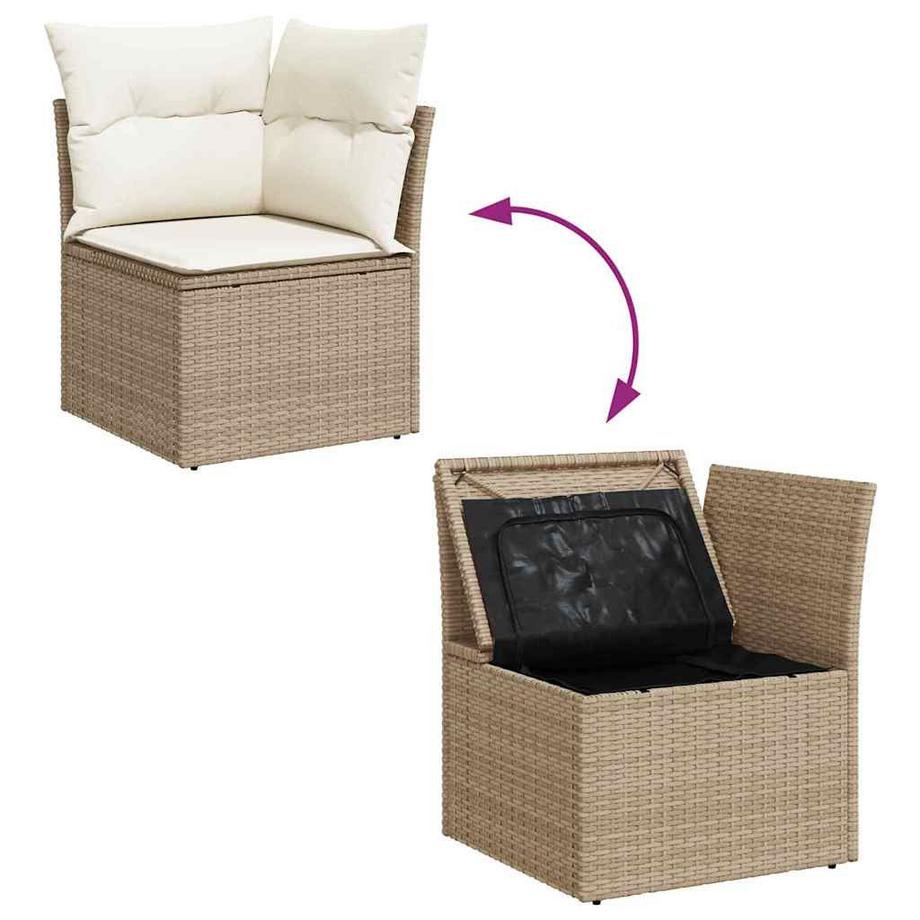 VidaXL Set Lounge da Giardino Polyrattan  