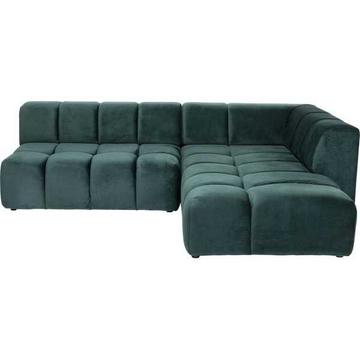 Ecksofa Belami Velvet Dunkelgrün Rechts 265cm