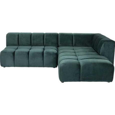 KARE Design Ecksofa Belami Velvet Dunkelgrün Rechts 265cm  