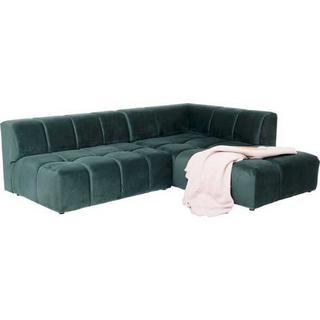 KARE Design Ecksofa Belami Velvet Dunkelgrün Rechts 265cm  