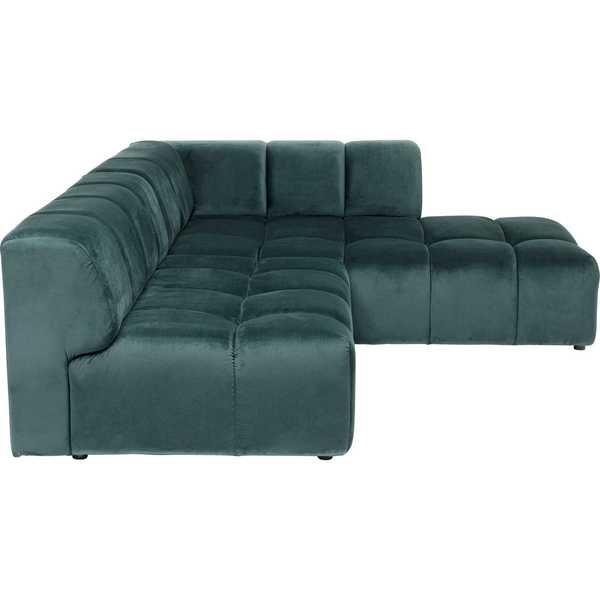 KARE Design Ecksofa Belami Velvet Dunkelgrün Rechts 265cm  