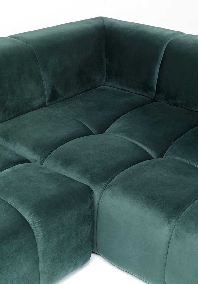 KARE Design Ecksofa Belami Velvet Dunkelgrün Rechts 265cm  