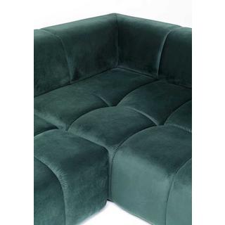 KARE Design Ecksofa Belami Velvet Dunkelgrün Rechts 265cm  