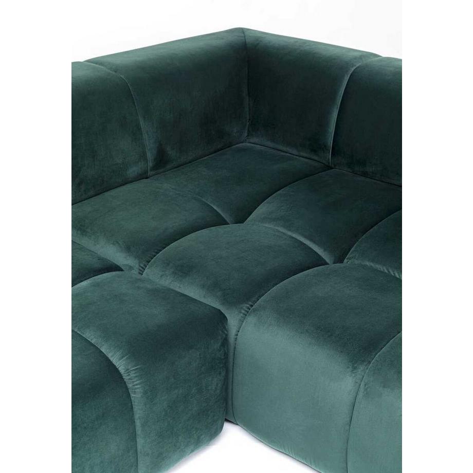 KARE Design Canapé d'angle Belami Velvet Vert foncé droite 265cm  