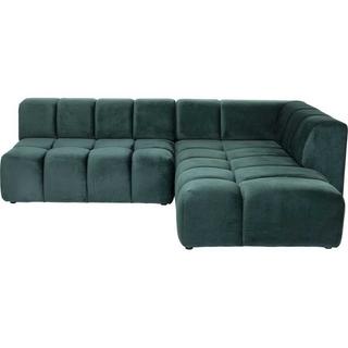 KARE Design Ecksofa Belami Velvet Dunkelgrün Rechts 265cm  