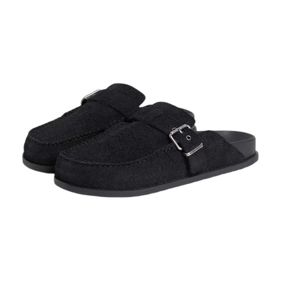 TOMMY JEANS Ciabatte in pelle scamosciata con fibbia  