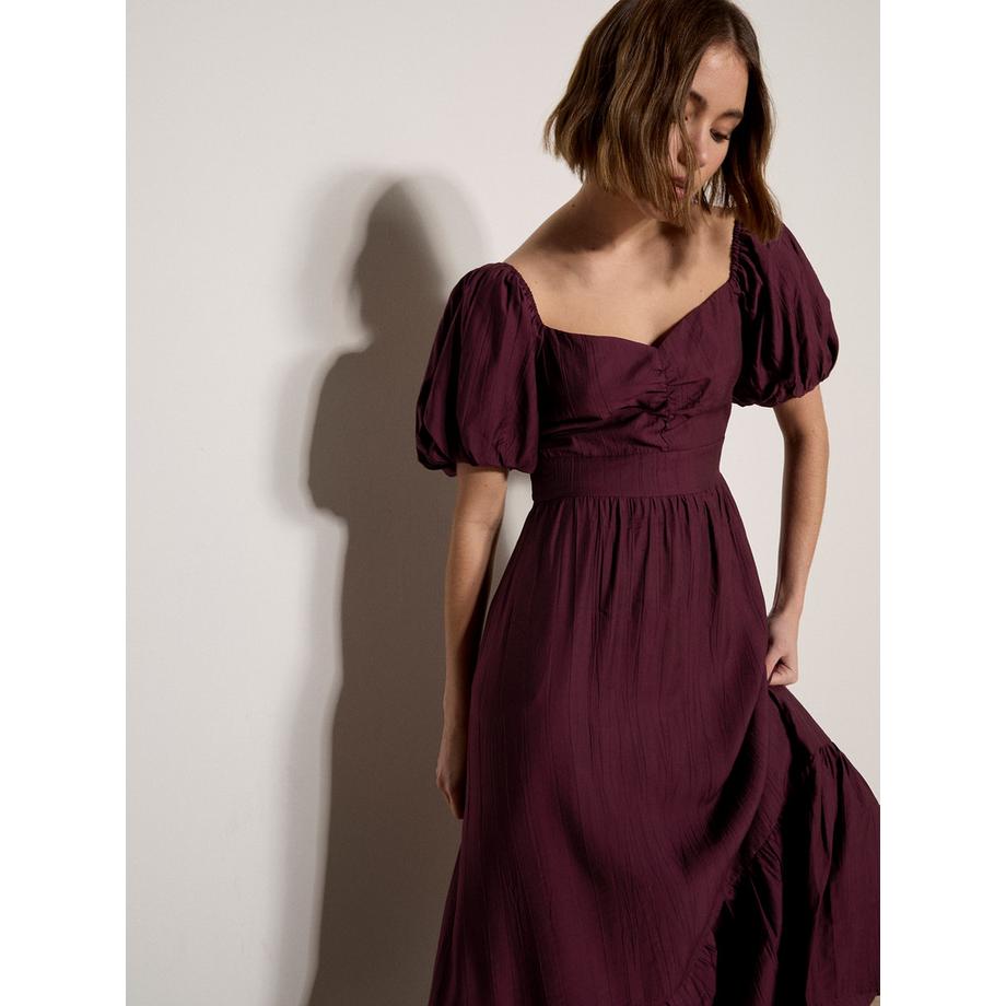 APRICOT Robe longue smockée chatoyante  