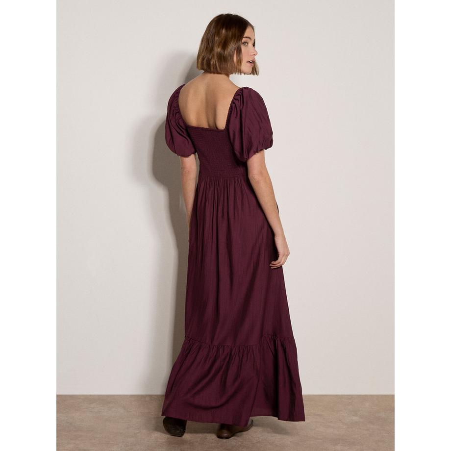APRICOT Robe longue smockée chatoyante  
