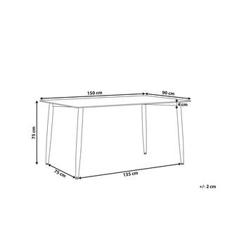 Beliani Tavolo da pranzo en Vetro temperato Moderno TOTHAM  