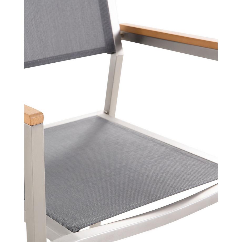 Beliani Set di 6 sedie da giardino en Acciaio inox Industriale GROSSETO  